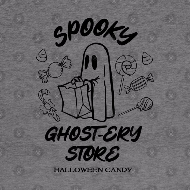 Funny Spooky Ghost Grocery Store Spooky Mom Girl For Halloween Candy by Mochabonk